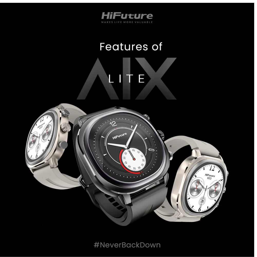 สมาร์ทวอทช์ HIFUTURE AIX LITE มีฟีเจอร์ AI หน้าจอ AMOLED 1.43 นิ้ว สีทองแชมเปญ_1